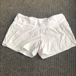 White lululemon shorts